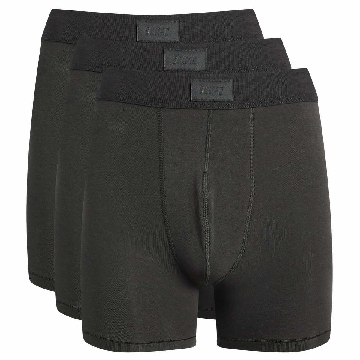 SKIMS Men's Cotton 3 Pack Boxer Brief 5 Inch in Onyx SKIMS