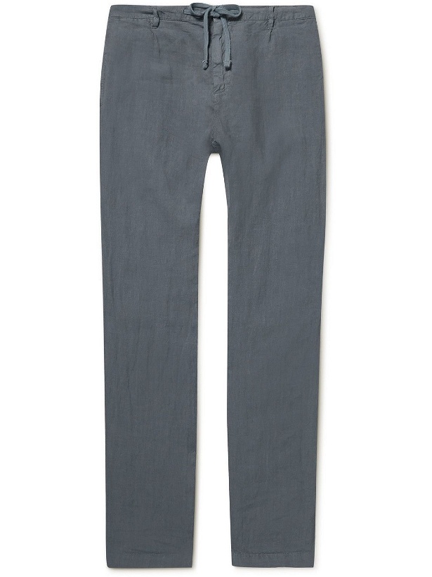 Photo: Hartford - Tanker Slim-Fit Linen Drawstring Trousers - Gray