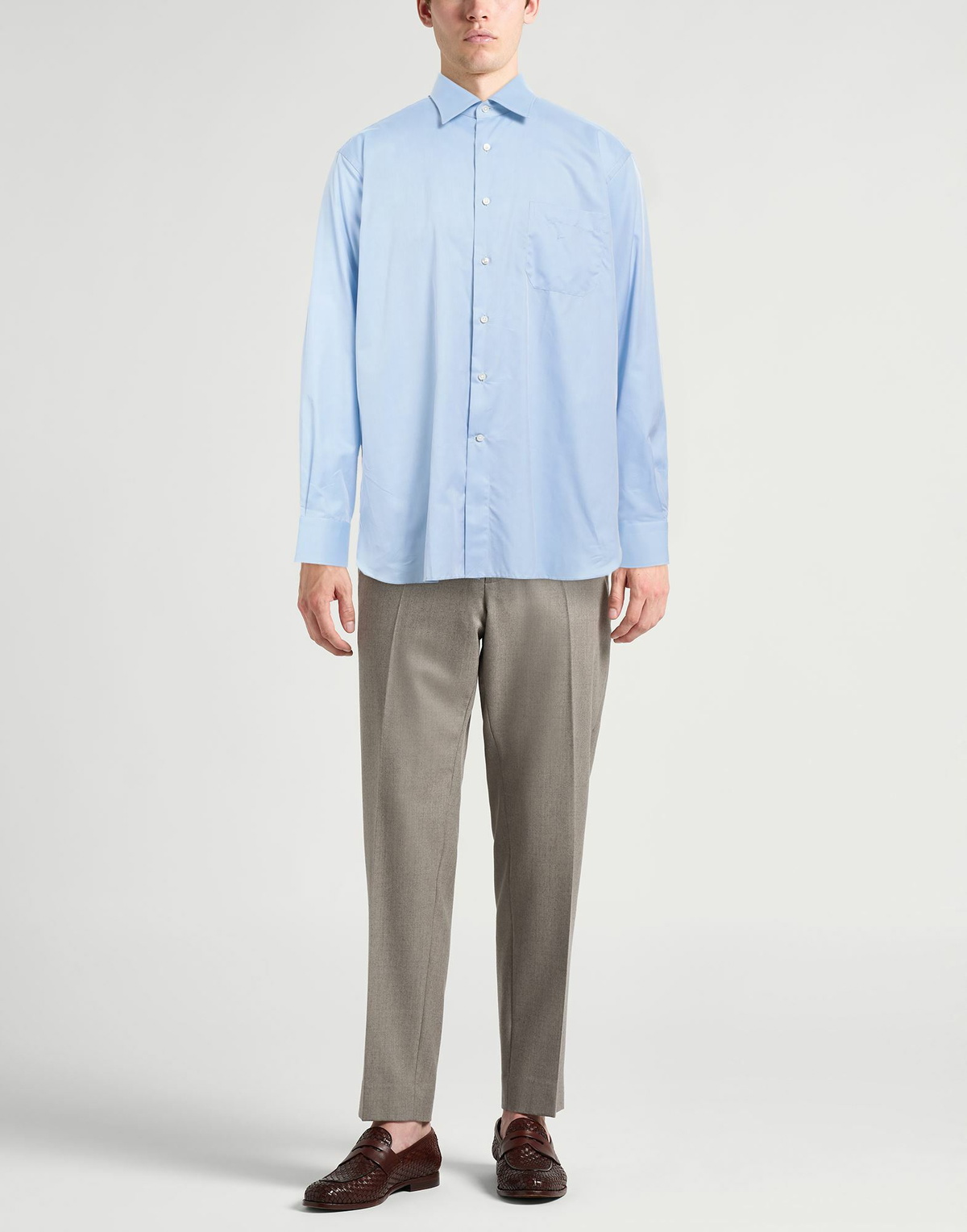 Canali Mens Shirt Sky in Blue