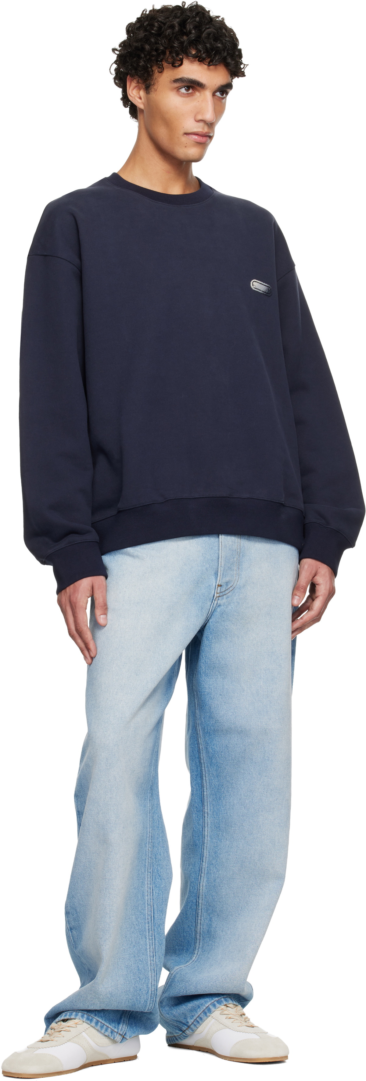 Solid Homme Navy Back Logo Sweatshirt