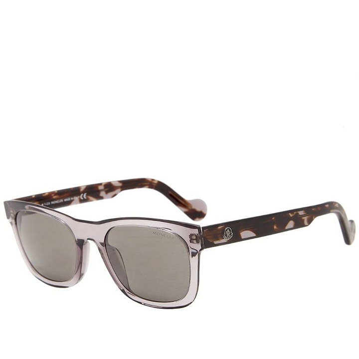 Photo: Moncler Men's ML0122 Sunglasses in Grey/Smoke
