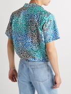 Beams Plus - Camp-Collar Printed Cotton Shirt - Blue