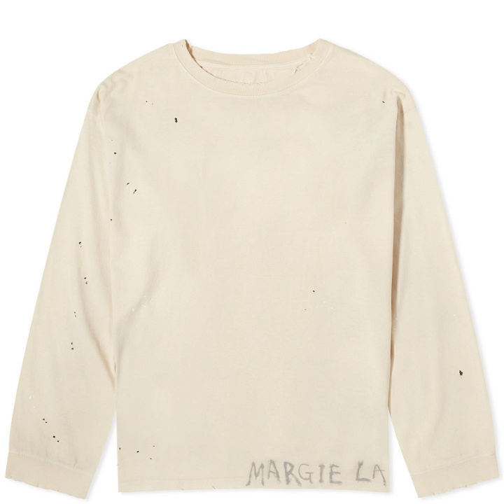 Photo: Maison Margiela Women's Logo Sweater in Dirty Ecru