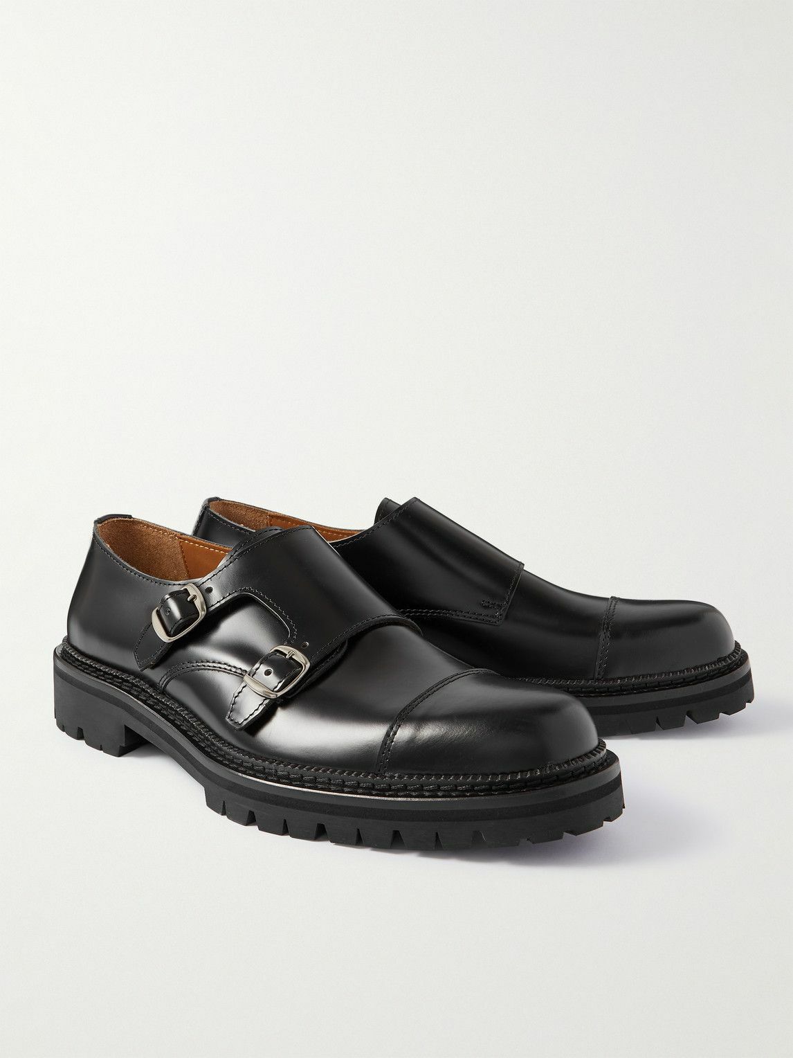 Mr P. - Olie Leather Monk-Strap Shoes - Black Mr P.