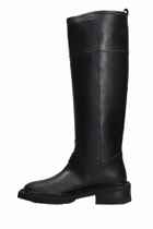 Via Roma 15 Low Heels Boots In Black Leather