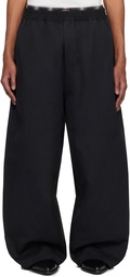 WILLY CHAVARRIA Black Exposed Boxer Trousers