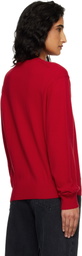 Dunst Red Soft V-Neck Sweater