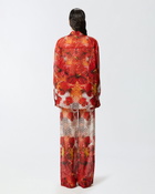 Pinko Shirt With Red Flower And Check Print Multicolour: Red/White