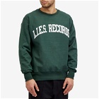 L.I.E.S. Records Men's Varsity Sweatshirt in Forest Green