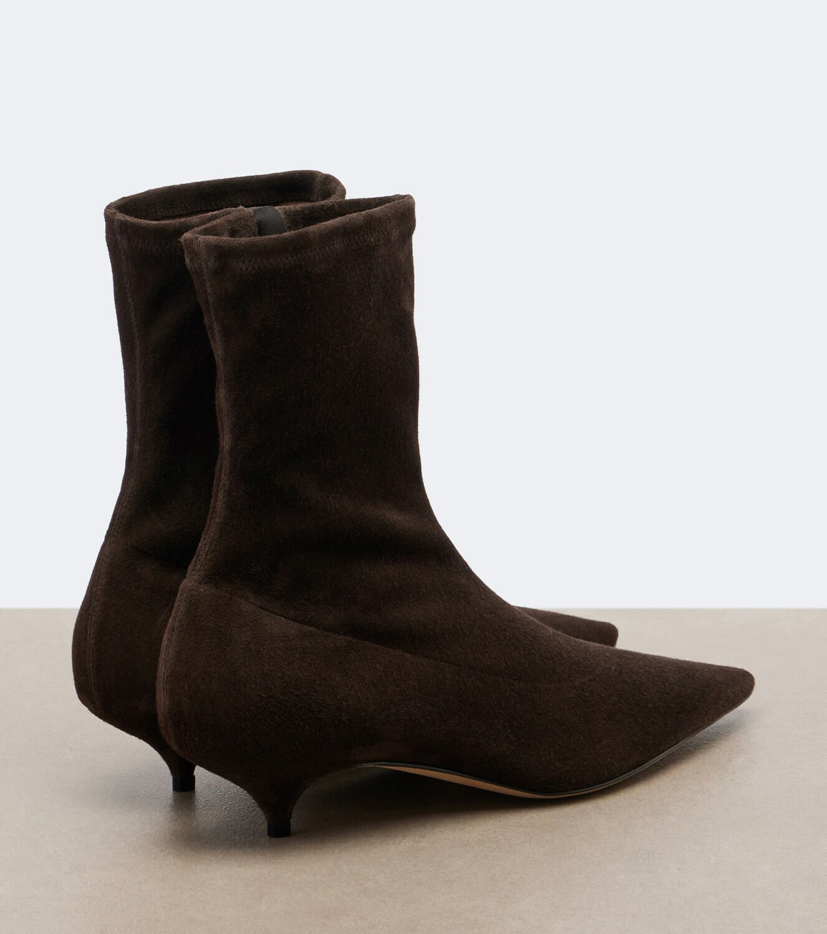 The Row Liisa suede ankle boots
