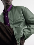 A.PRESSE - Silk and Cotton-Blend Bomber Jacket - Green