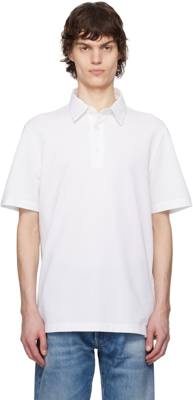 Photo: Brioni White Cotton Piqué Polo
