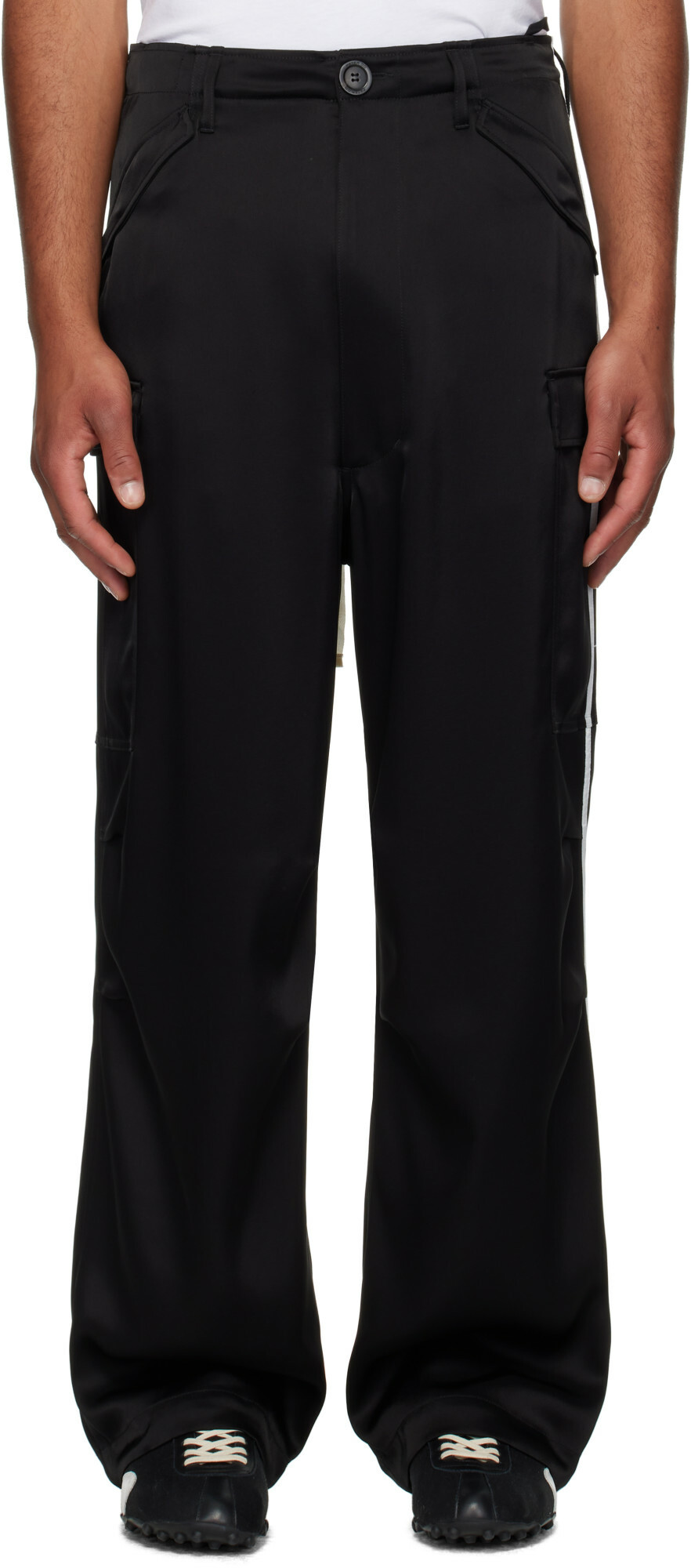 Peter Do Black Matt Cargo Pants
