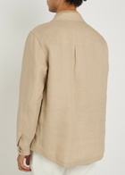 Boss Linen Overshirt Beige