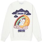 JW Anderson Women's I Dream Of Cheese Crew Sweat in Off White