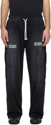 Satoshi Nakamoto Black Mesh Moto Lounge Pants
