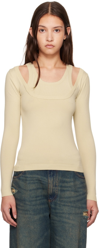 Photo: Gimaguas SSENSE Exclusive Beige Étoile Sweater