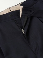 Stòffa - Straight-Leg Pleated Wool Suit Trousers - Blue