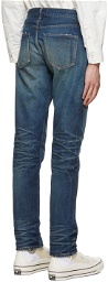 John Elliott Blue Straight-Leg Jeans
