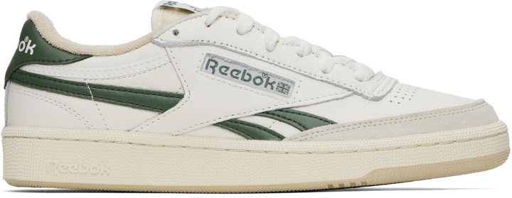 Photo: Reebok Classics Off-White & Green Club C Revenge Vintage Sneakers