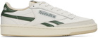 Reebok Classics Off-White & Green Club C Revenge Vintage Sneakers