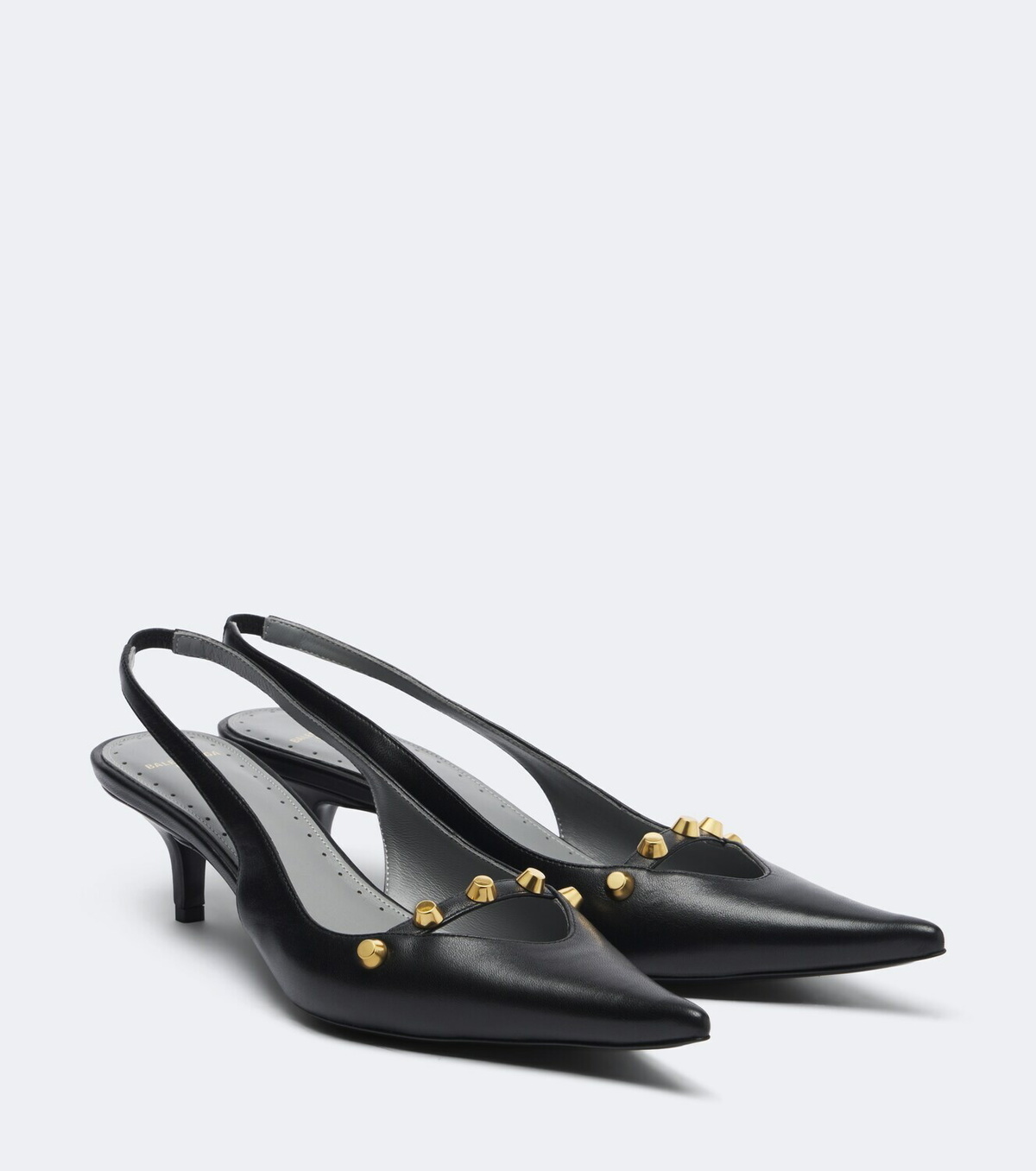 Balenciaga Studded leather slingback pumps