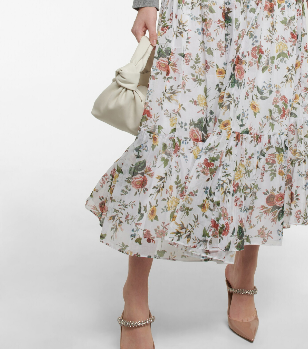 【Erdem】 Olympiaプリントコットンミディスカート Erdem Olympia Printed Cotton Midi Skirt In Multicoloured