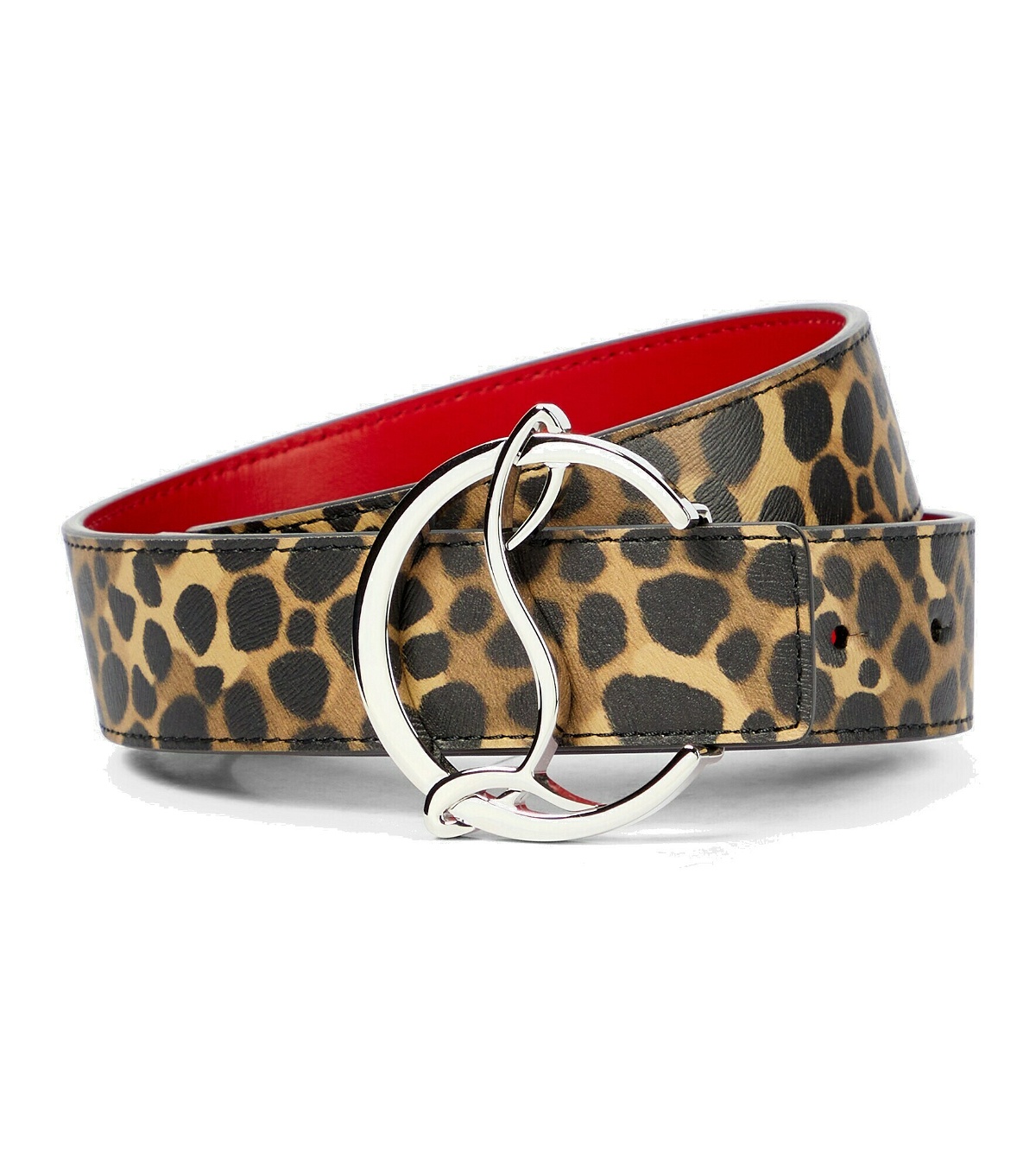 Christian Louboutin - Leopard-print leather belt Christian Louboutin