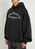 Willy Chavarria Hooded Cotton Sweatshirt Black