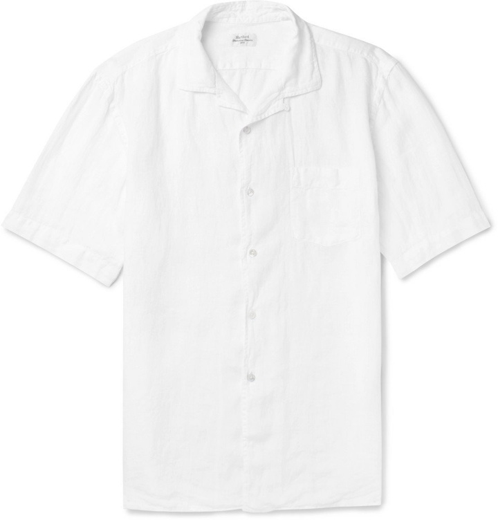 Photo: Hartford - Camp-Collar Linen Shirt - Men - White