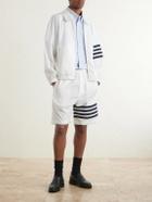 Thom Browne - Straight-Leg Striped Shorts - White