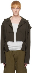 Ottolinger Brown Distressed Sweat Hoodie