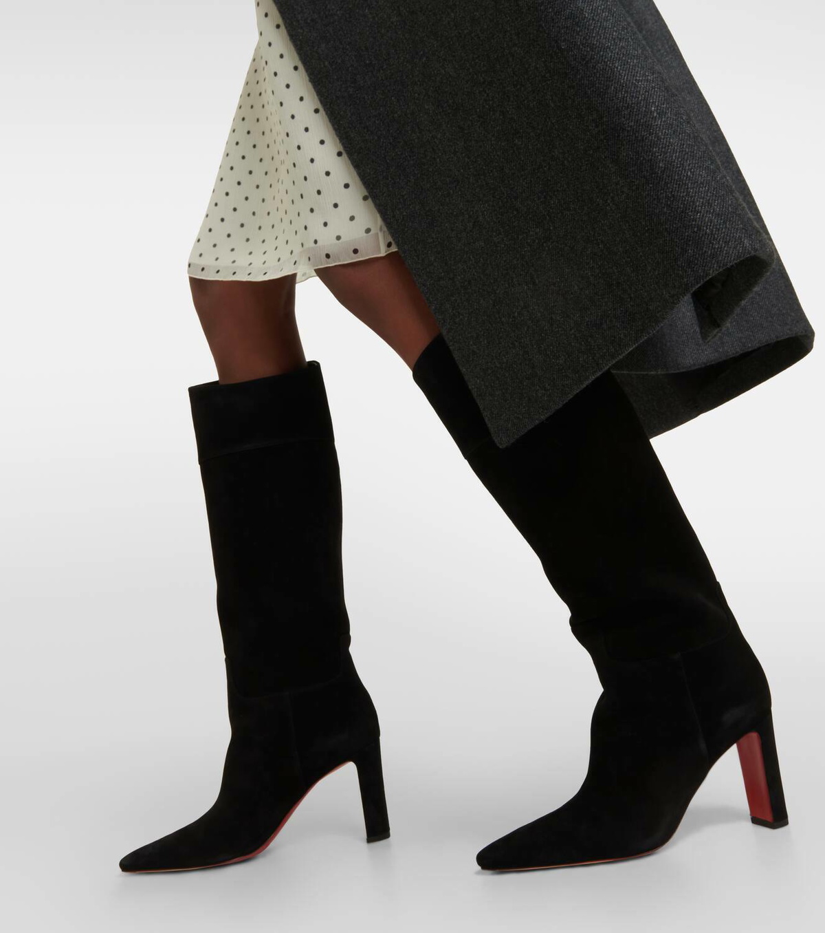 Christian Louboutin Supra Botta 85 suede knee-high boots Christian Louboutin