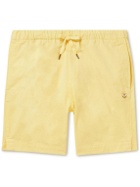Armor Lux - Straight-Leg Cotton-Blend Twill Drawstring Shorts - Yellow