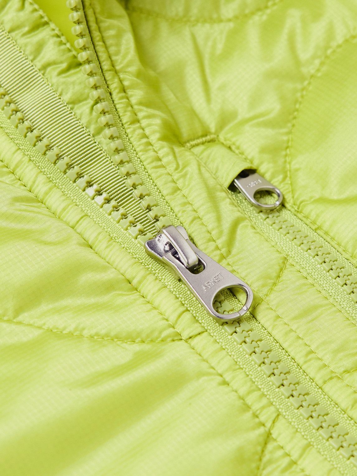 ARKET - Runner Quilted Recycled-Shell Half-Zip Jacket - Green