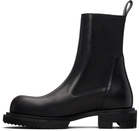Rick Owens Black Temple Beatle Gabe Chelsea Boots