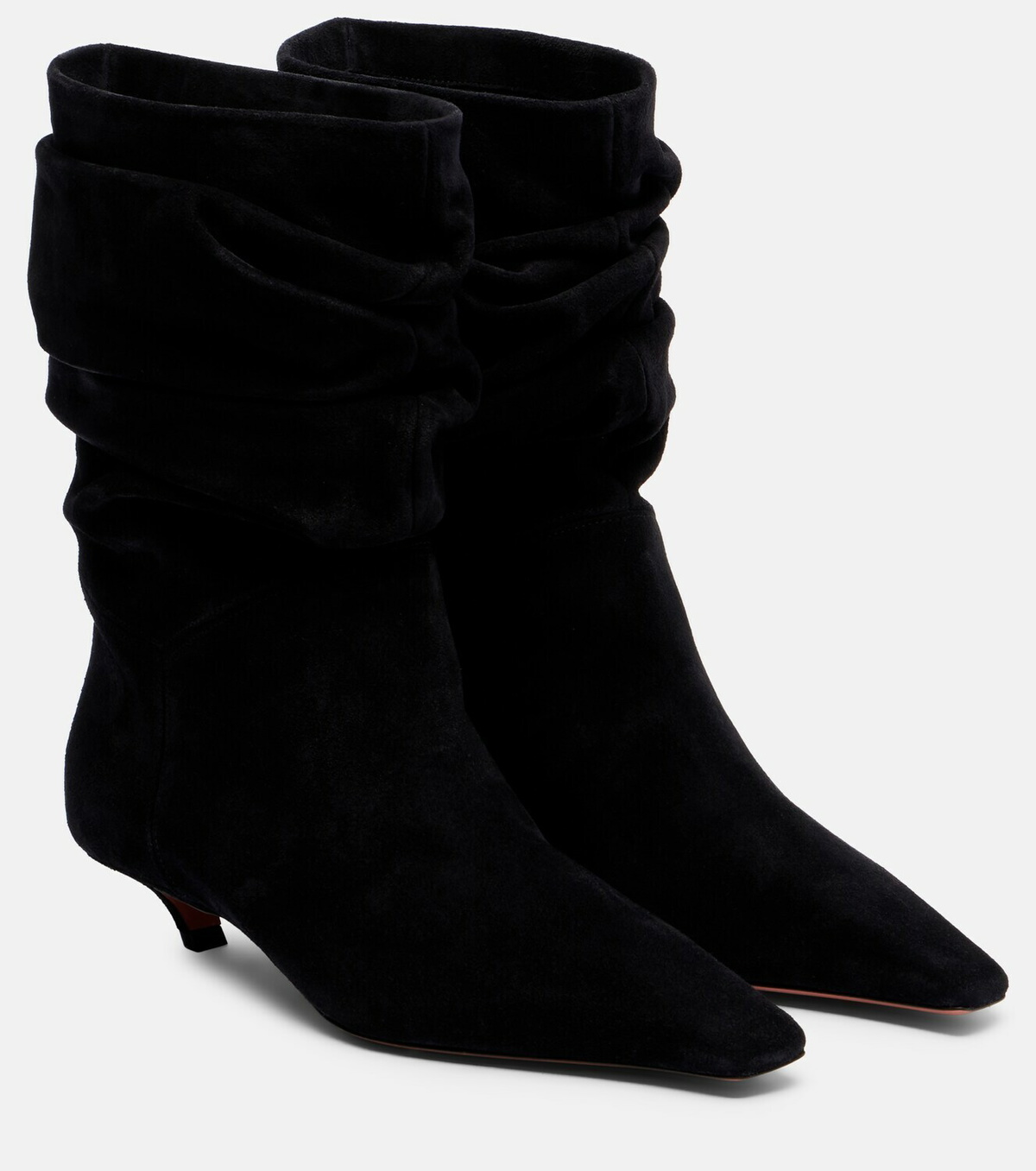 Amina Muaddi Jamie 25 suede ankle boots