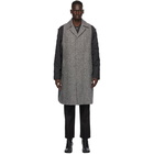 Maison Margiela Grey Herringbone Wool Coat