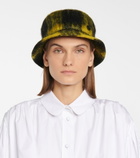 Maison Michel - Jason checked mohair-blend bucket hat