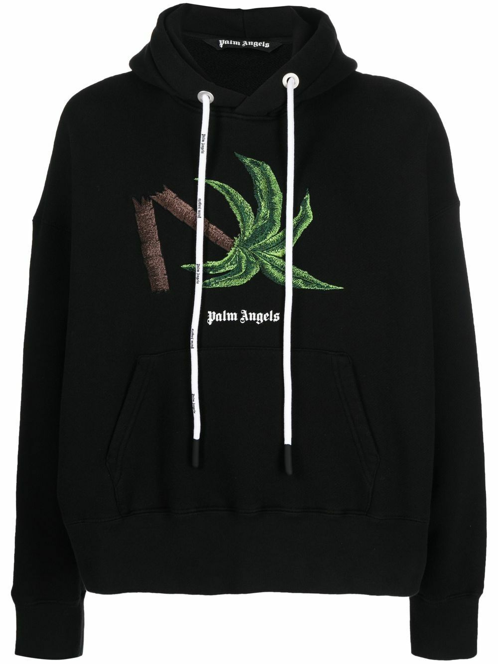 PALM ANGELS - Broken Palm Cotton Hoodie