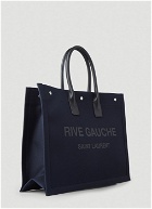 Rive Gauche Logo Tote Bag in Navy