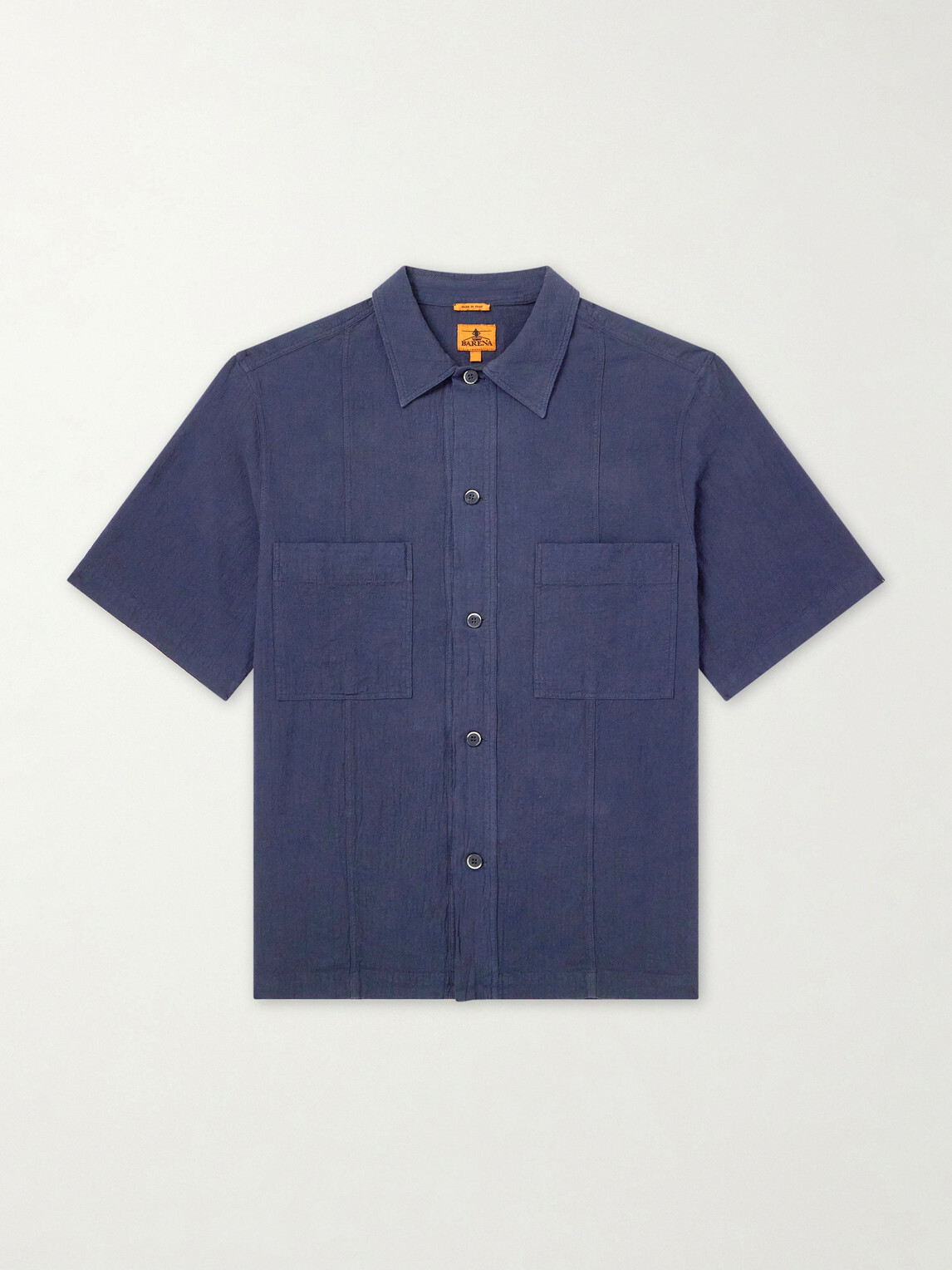 Barena - Garment-Dyed Cotton-Gauze Shirt - Blue