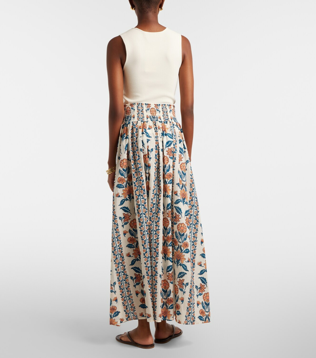 Montce Winona floral cotton maxi skirt