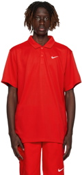 Nike Red Embroidered Polo