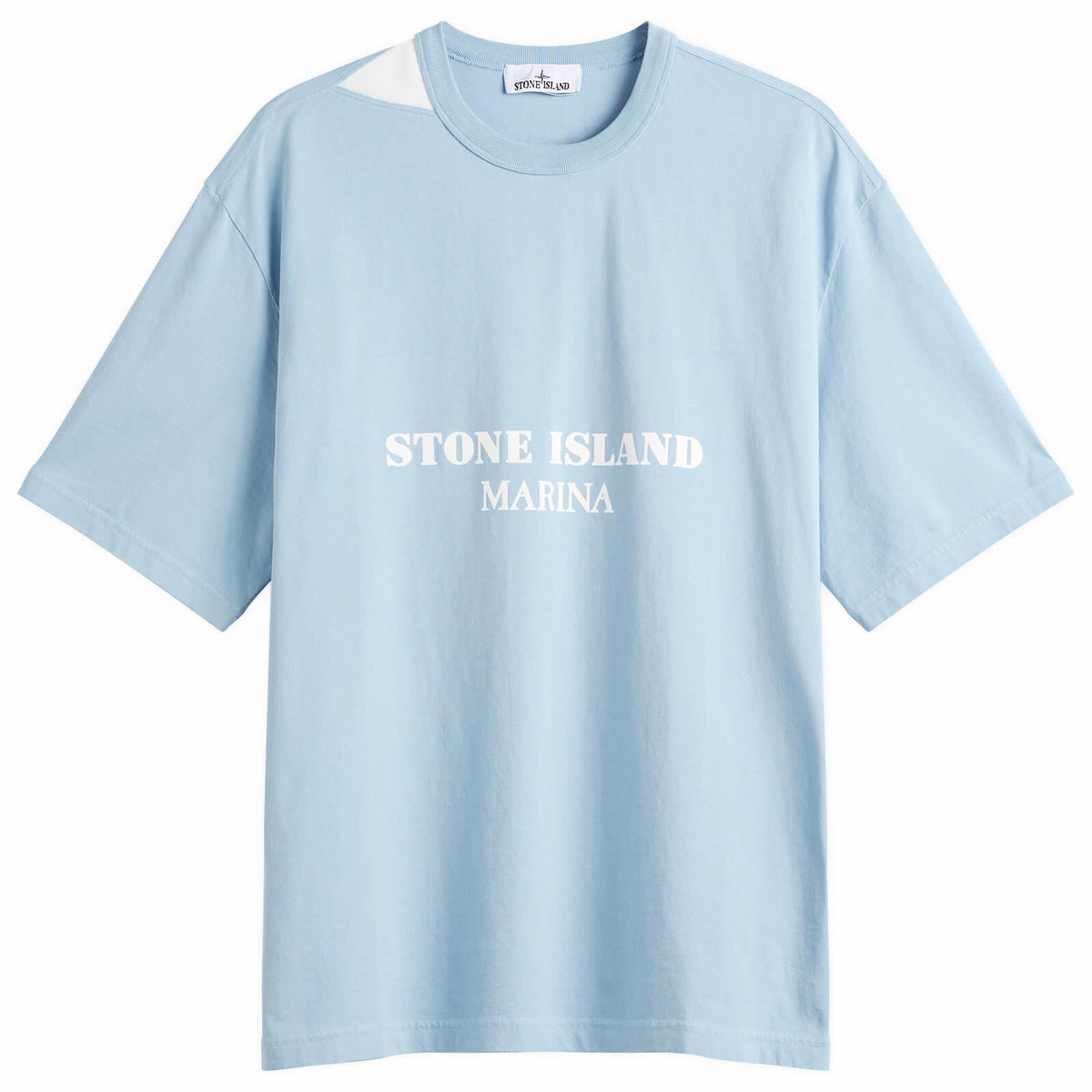 Stone Island Men's Marina Logo T-Shirt in Dust Blue Stone Island