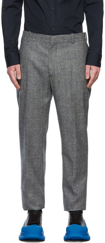 Photo: Alexander McQueen Grey 'Prince of Wales' Trousers