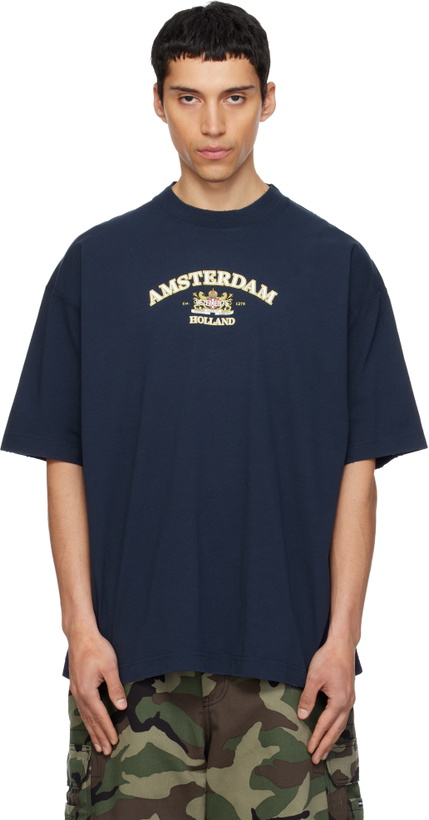Photo: VETEMENTS Navy Holland Tourist T-shirt