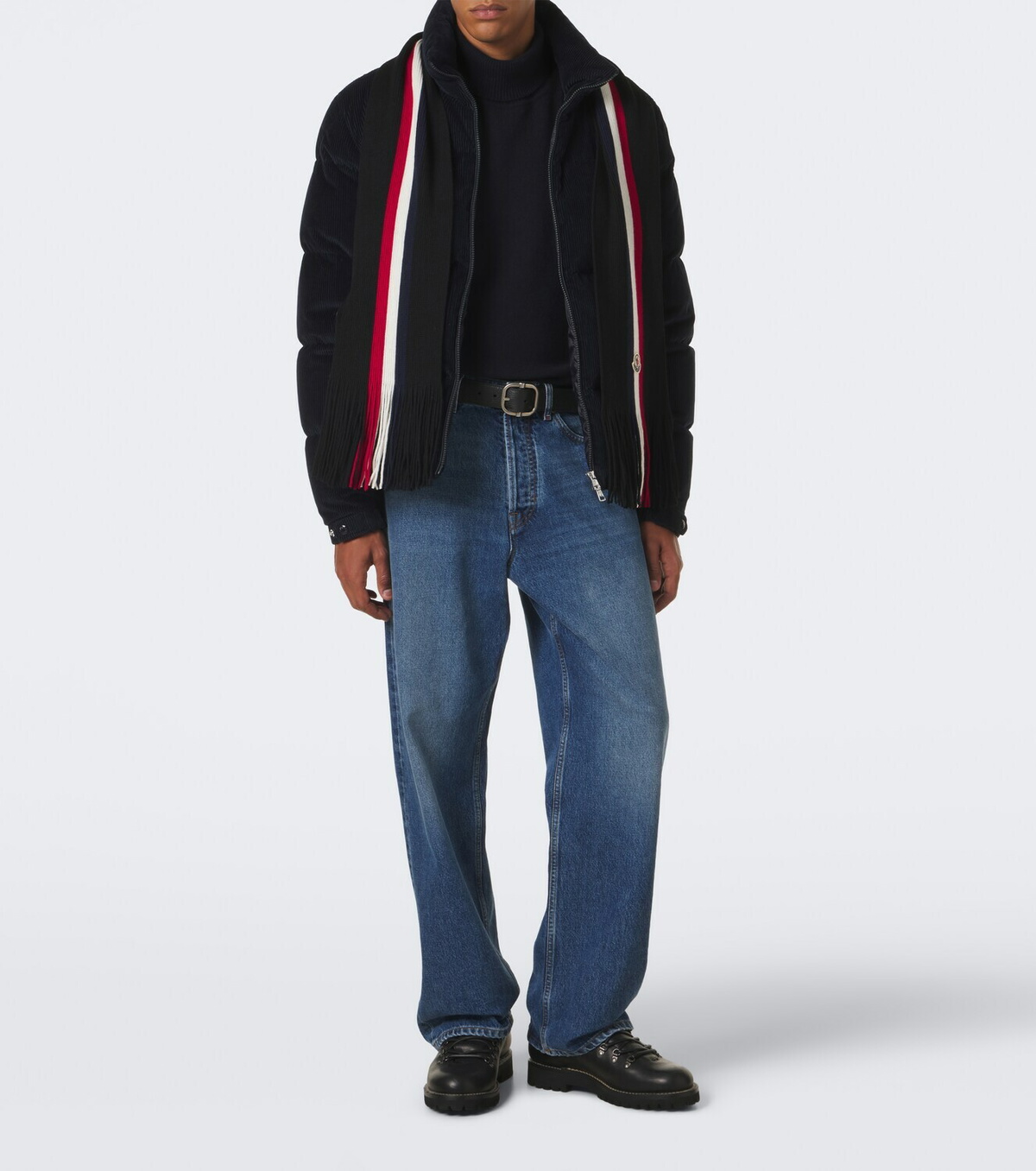 Moncler Logo virgin wool scarf Moncler