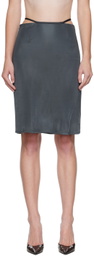 Atlein Gray Belted Miniskirt