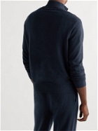 Derek Rose - Finley 2 Cashmere Half-Zip Sweater - Blue
